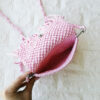 Плетеная сумка, цвет: розовый, ручная работа Плетеная сумка, цвет: розовый, ручная работа